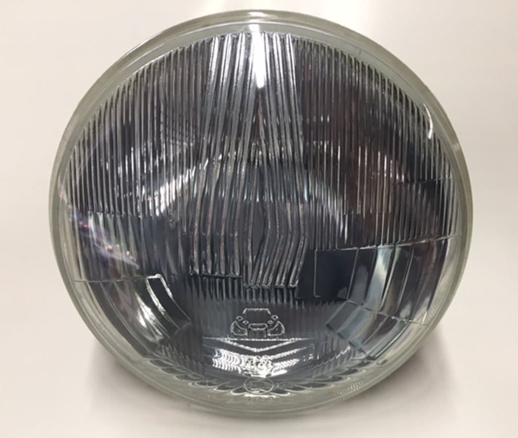 H4 7" Headlamp with Curved Lens and "E" Code 12v H4 60/55 bulb