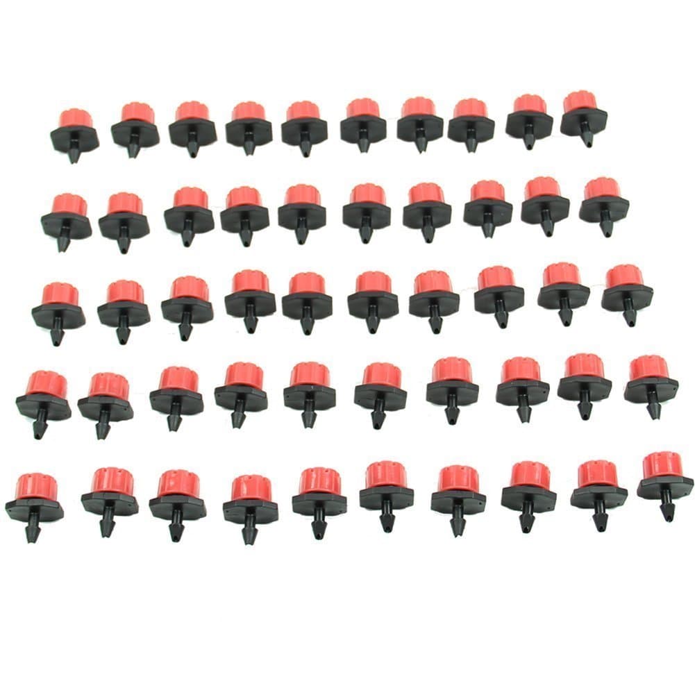 HeroNeo® 50pcs Garden Irrigation Misting Micro Flow Dripper Drip Head 1/4'' Hose