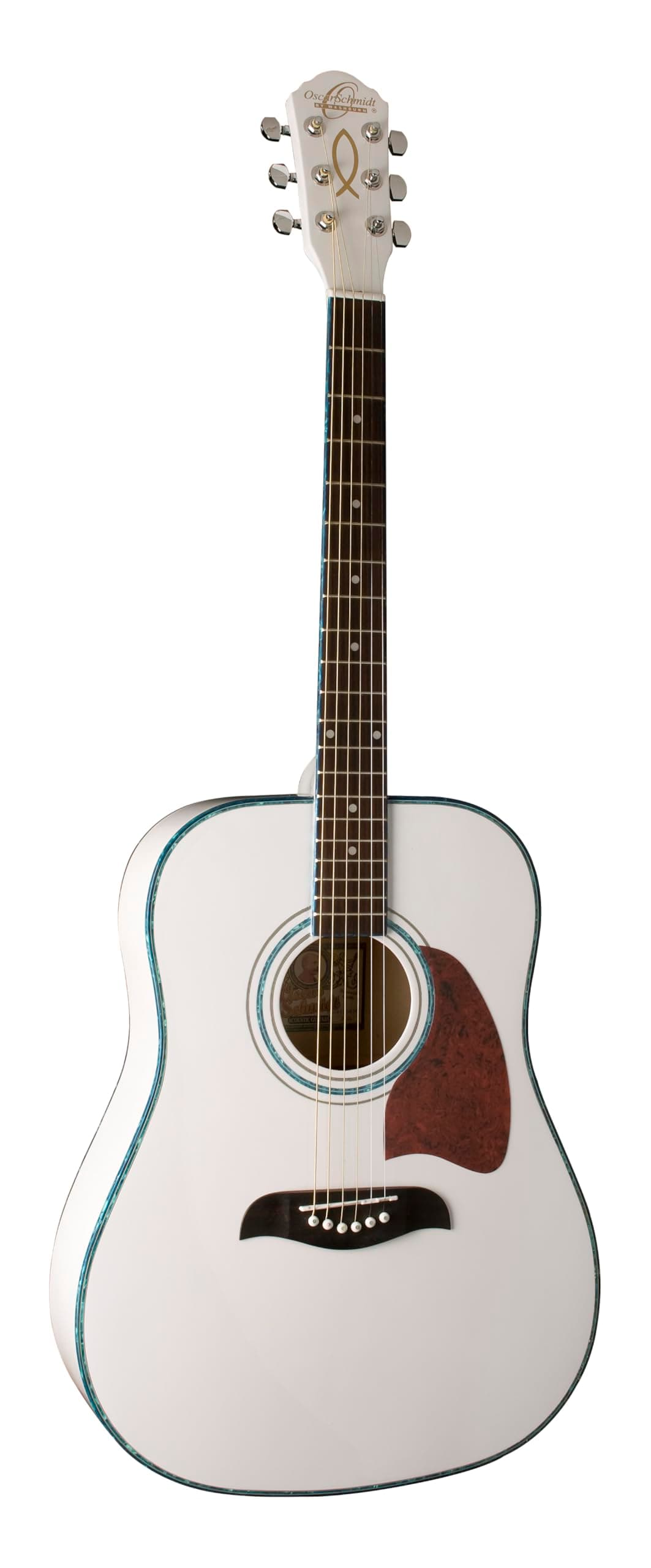 OG2WH-A Dreadnought Acoustic Guitar. White