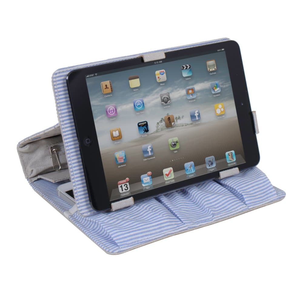 G.U.S. 3-in-1 Power Folio : Case and Stand to Carry and Charge a 5.3" Tablet, Phablet and Other Mobile Devices (Cottage Collection)