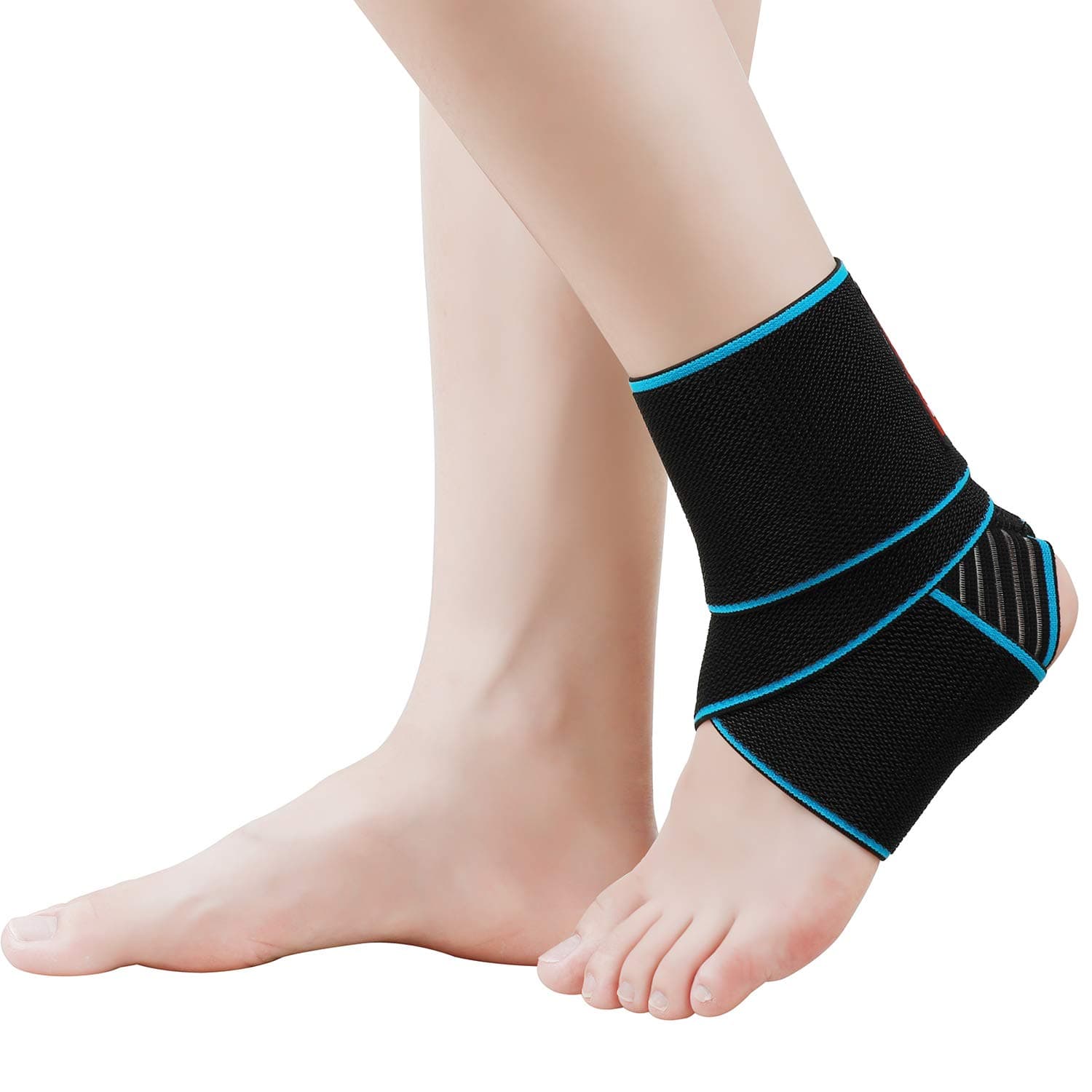 KGONE Adjustable Ankle Support, Ankle Brace Breathable Nylon Elastic Material Ankle Wrap for Sports, Joint Pain, Sprains Fatigue etc, One Size Fits All