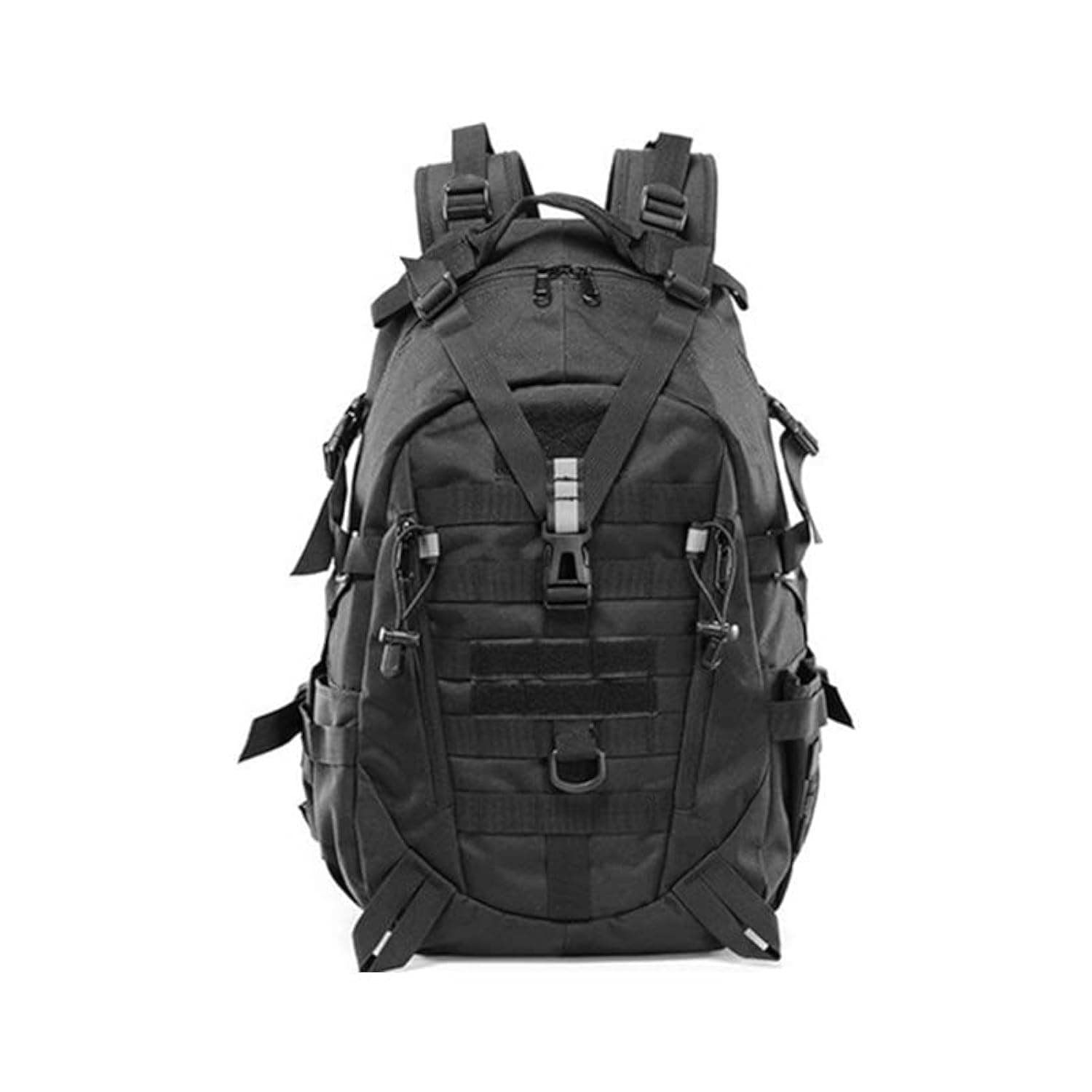 Camouflage Tactical Backpack Military Mountain Climbing Backpack EDC Canvas Backpack Hiking Backpack for Cycling Camping Hiking with Reflective Straps