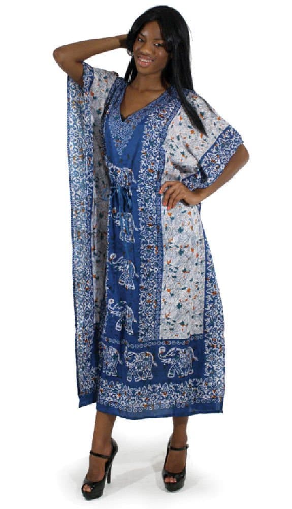 Elephant Caftan Kaftan with Drawstring Waist - Available in Several Colors