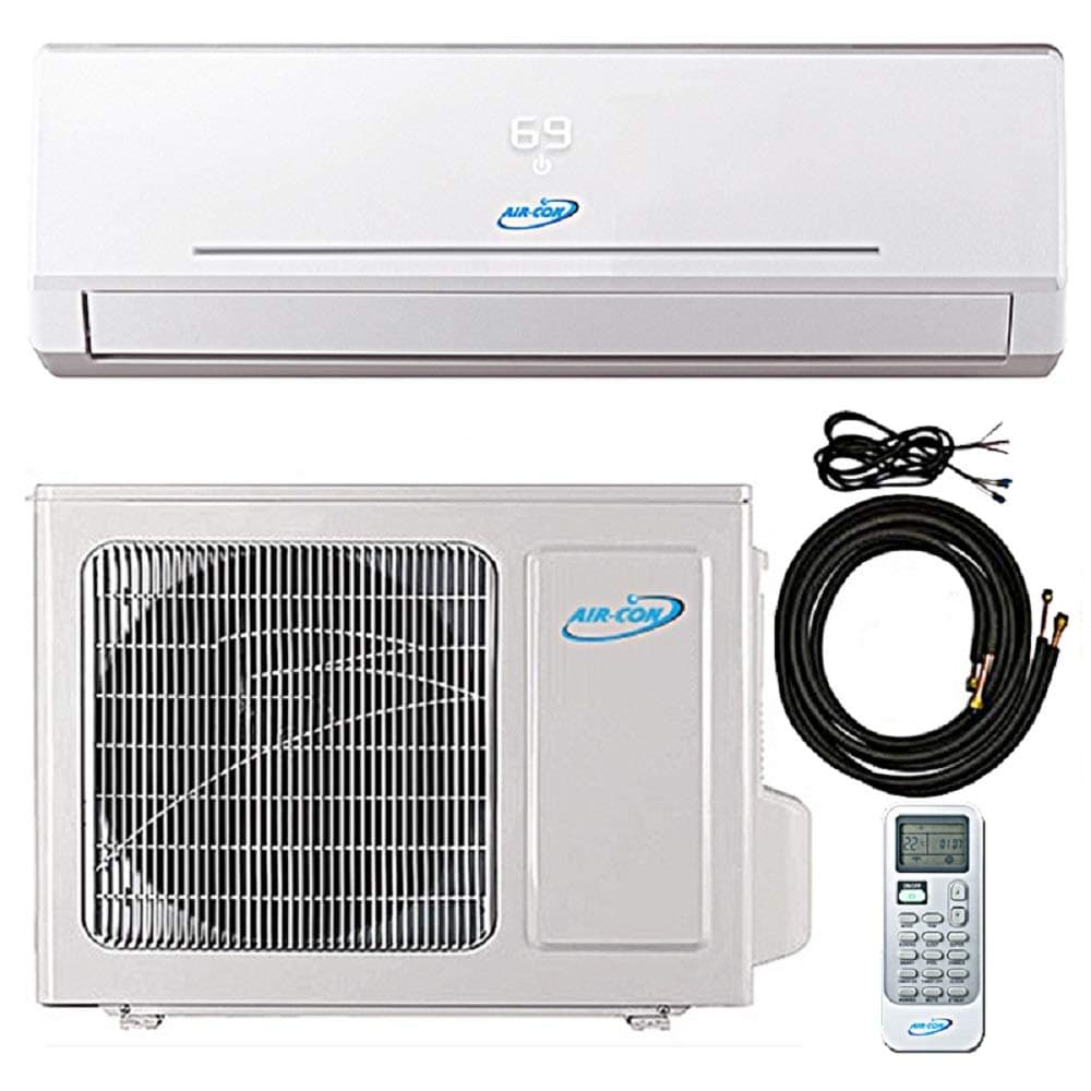 9000 Btu 22.5 SEER Ductless Mini Split Air Conditioner Heat Pump System 208-230 Volt with 15ft Kit (9000 Btu)