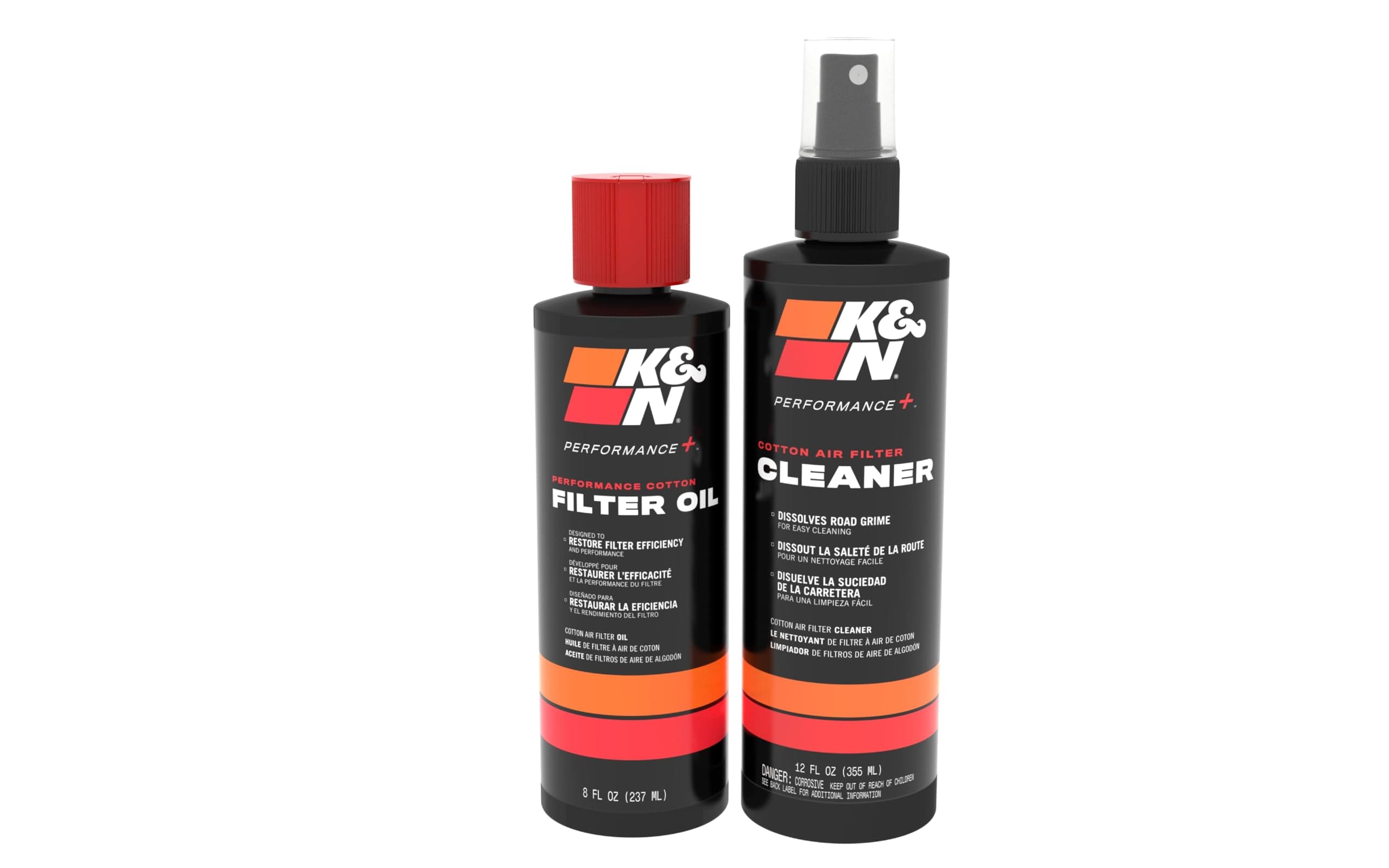 Air Filter Cleaning Kit: Squeeze Bottle Filter Cleaner and Red Oil Kit; Restores Engine Air Filter Performance; Service Kit-99-5050