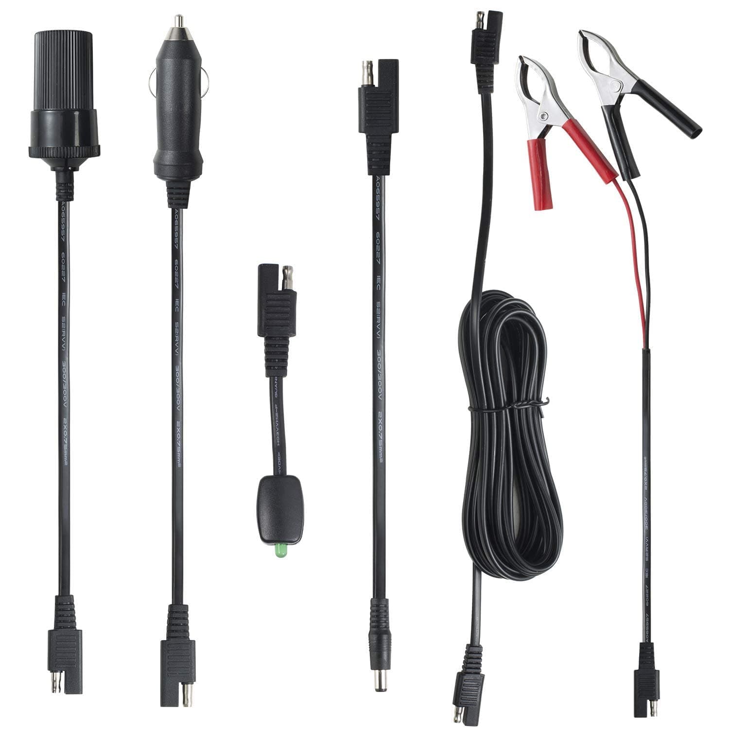 Sunway Solar Extension Cable Sae Connectors 16Ft For Quick Connect Of 12Volt Solar Panel Battery Charger Solar Trickle Charger Solar Maintainer Solar Controllers With Battery Clamps,Cigarette Lighter