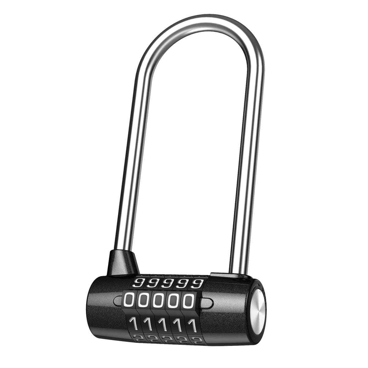 ORIA 5 Digit Combination Padlock, Lengthened Combination Lock, Long Shackle Gym Lock, Luggage Travel Lock, Updated Safety Lock for Gym Locker, Toolbox, Closet, Luggage, Cabinet, Outdoor