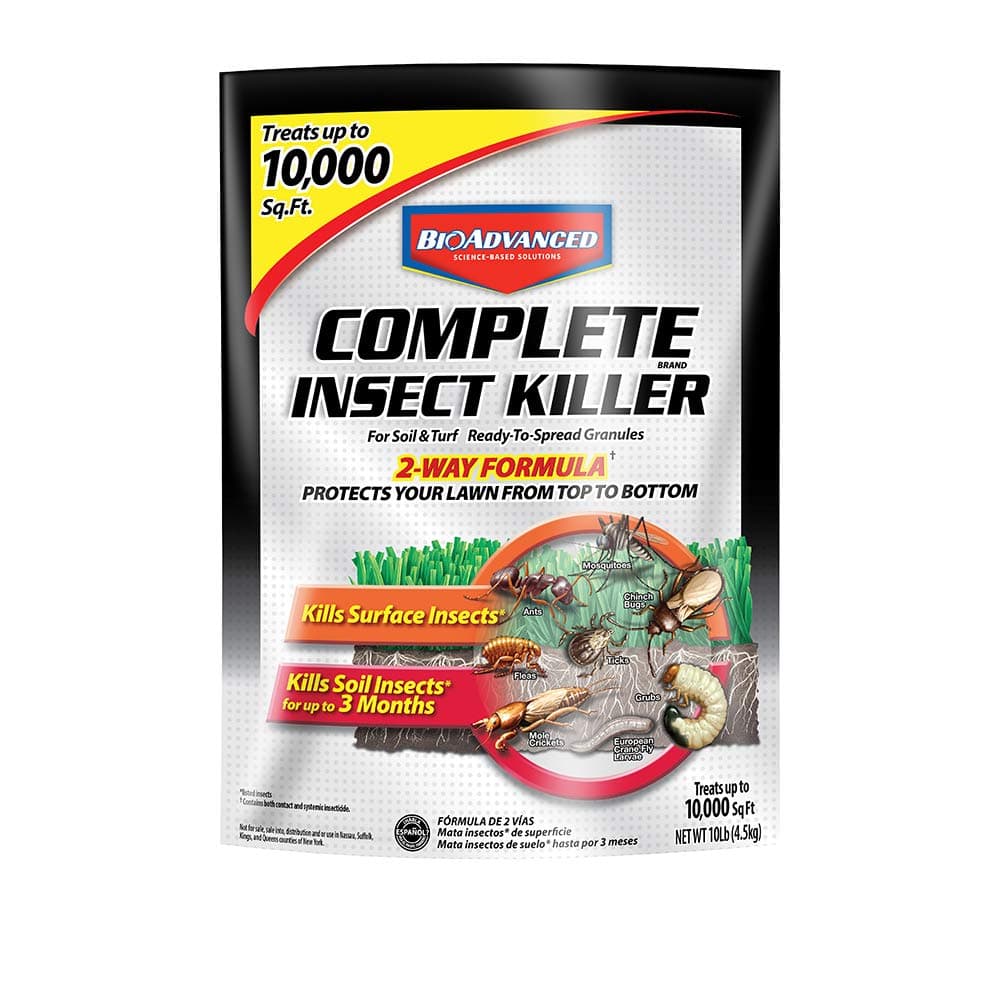 Complete Brand Insect Killer Granules - Kills Insects Above and Below Ground - Outdoor Insecticide - Up to 3 Months Protection - 10 lb Bag