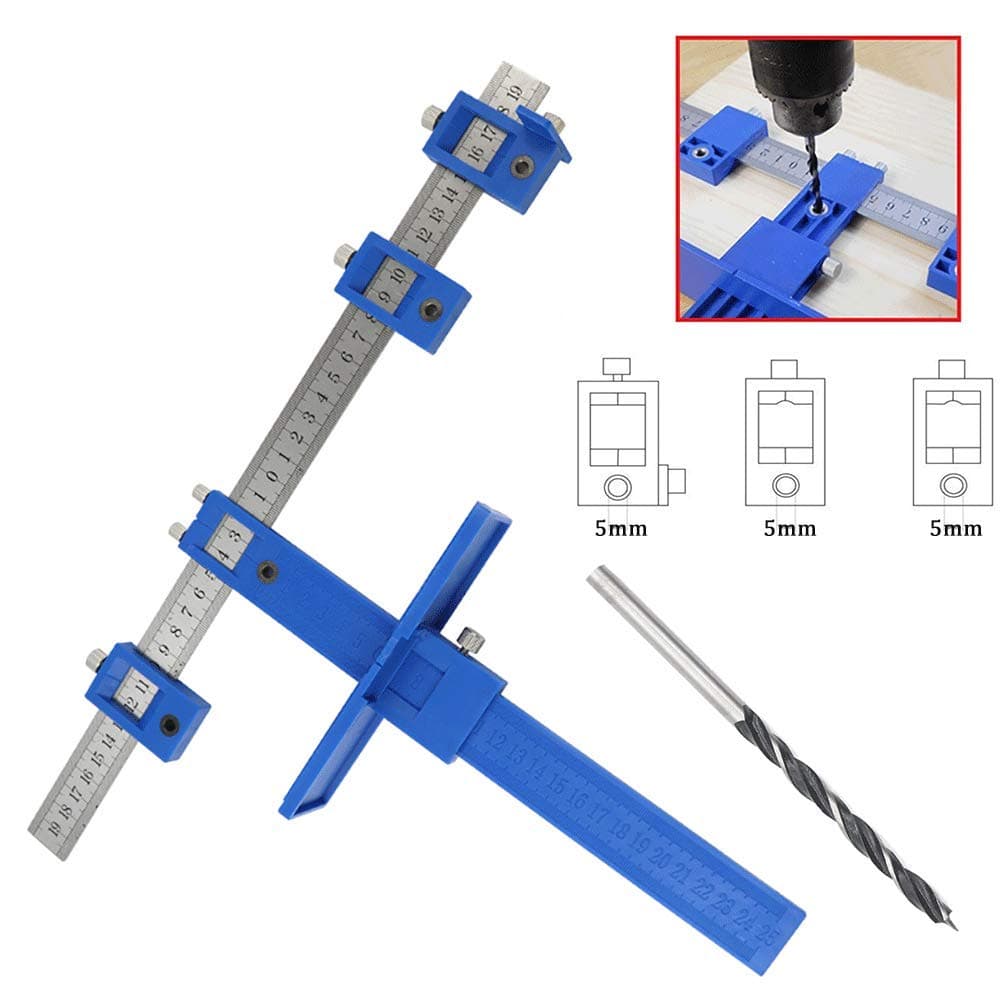 Multi-function punching positioning ruler drill guide dowel jig cabinet hardware jig woodworking tools and accessories Accurate Drawer Knob Pull Drilling Drilling template