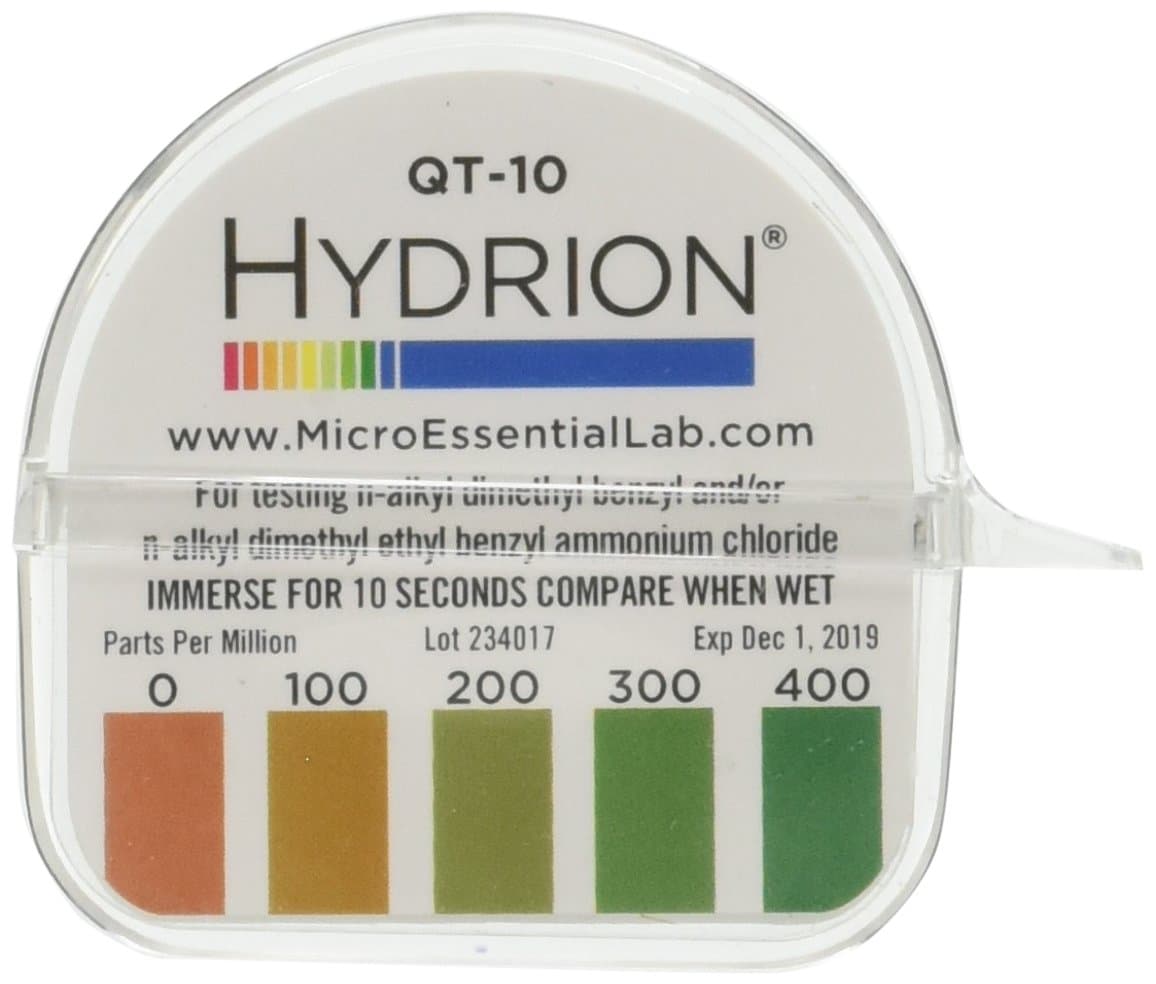 Micro Essential Laboratory QT-10 Hydroid Exit Test Paper, 0-400 ppm (10 Pack)