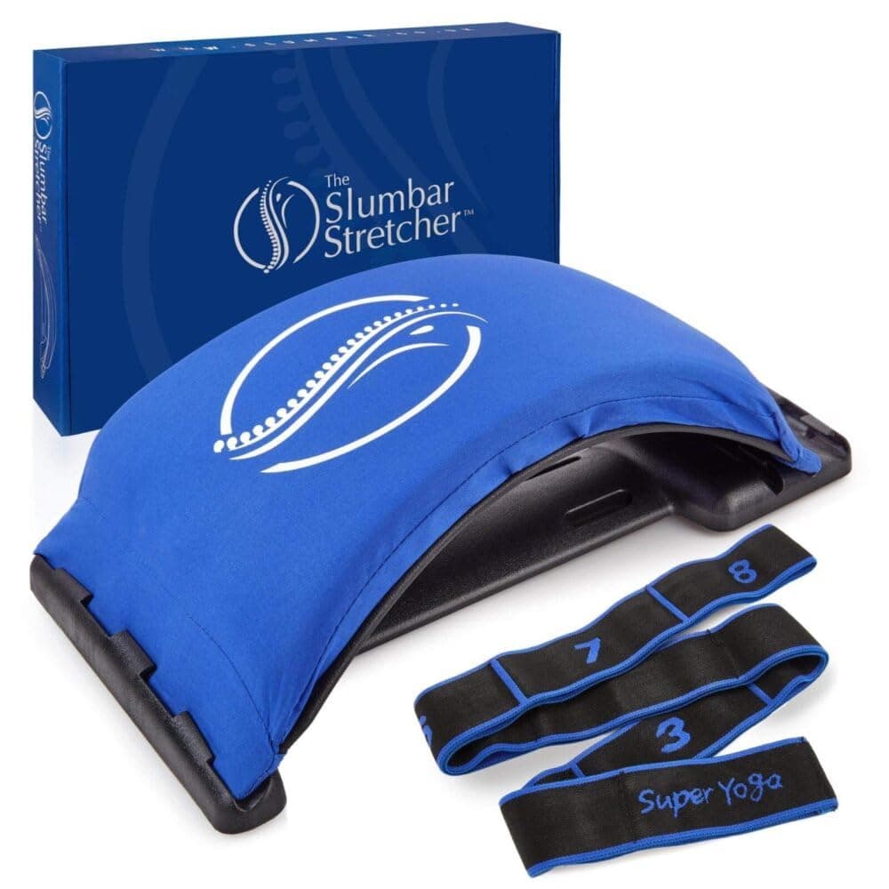 The Slumbar Back Stretcher and Posture Corrector. Relieves Back, Shoulder, Neck and Sciatic Pain. Postural Support and Relief. Free Ebook and Stretching Strap…