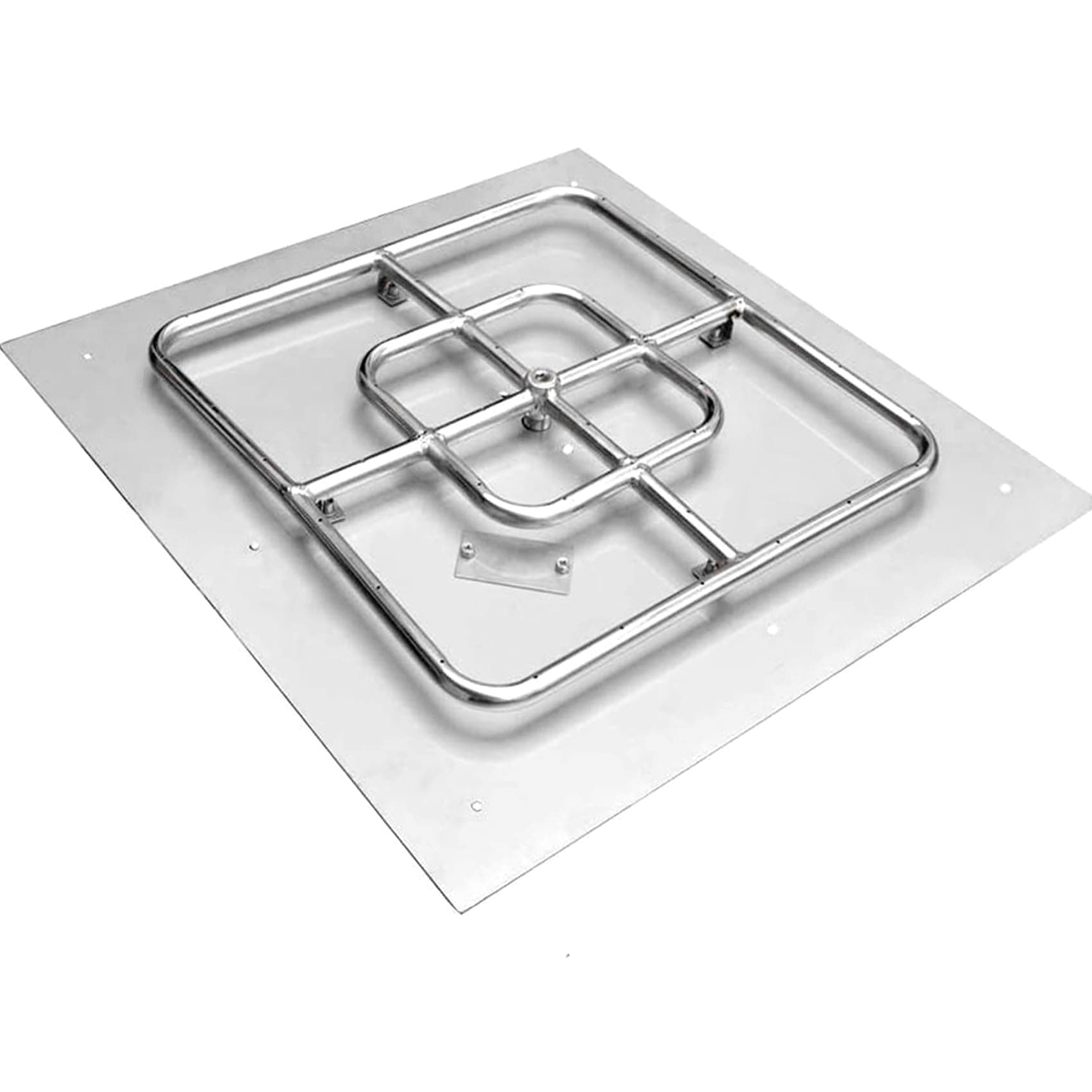 only fire Stainless Steel Square Pit Burner with Pan, 18-inch