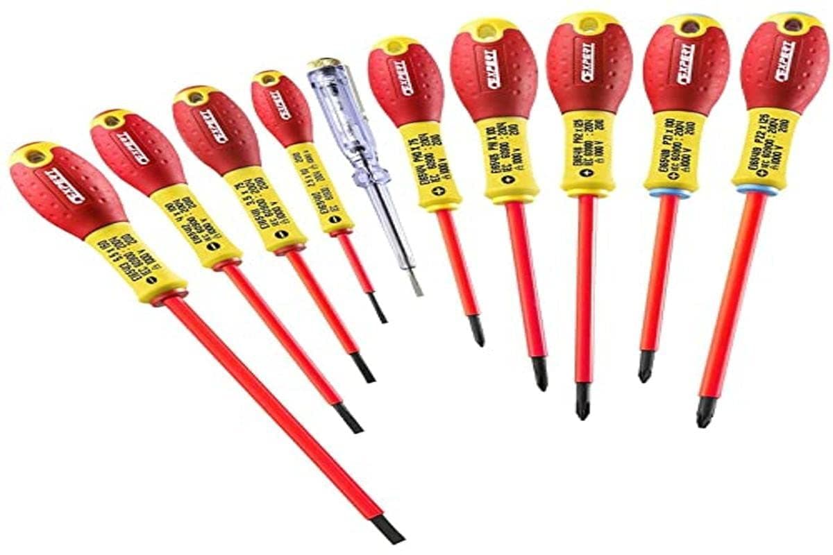 Expert Facom E160912 Insulated Screwdriver Set (10 Pieces)