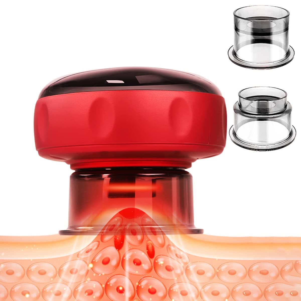 Smart Dynamic Cupping Therapy Set, Electric 3 in 1 Cupping for Cellulite Reduction with Infrared Heat Rechargeable Back Massager Cellulite Massager Gua Sha Massage Tool for Pain Relief