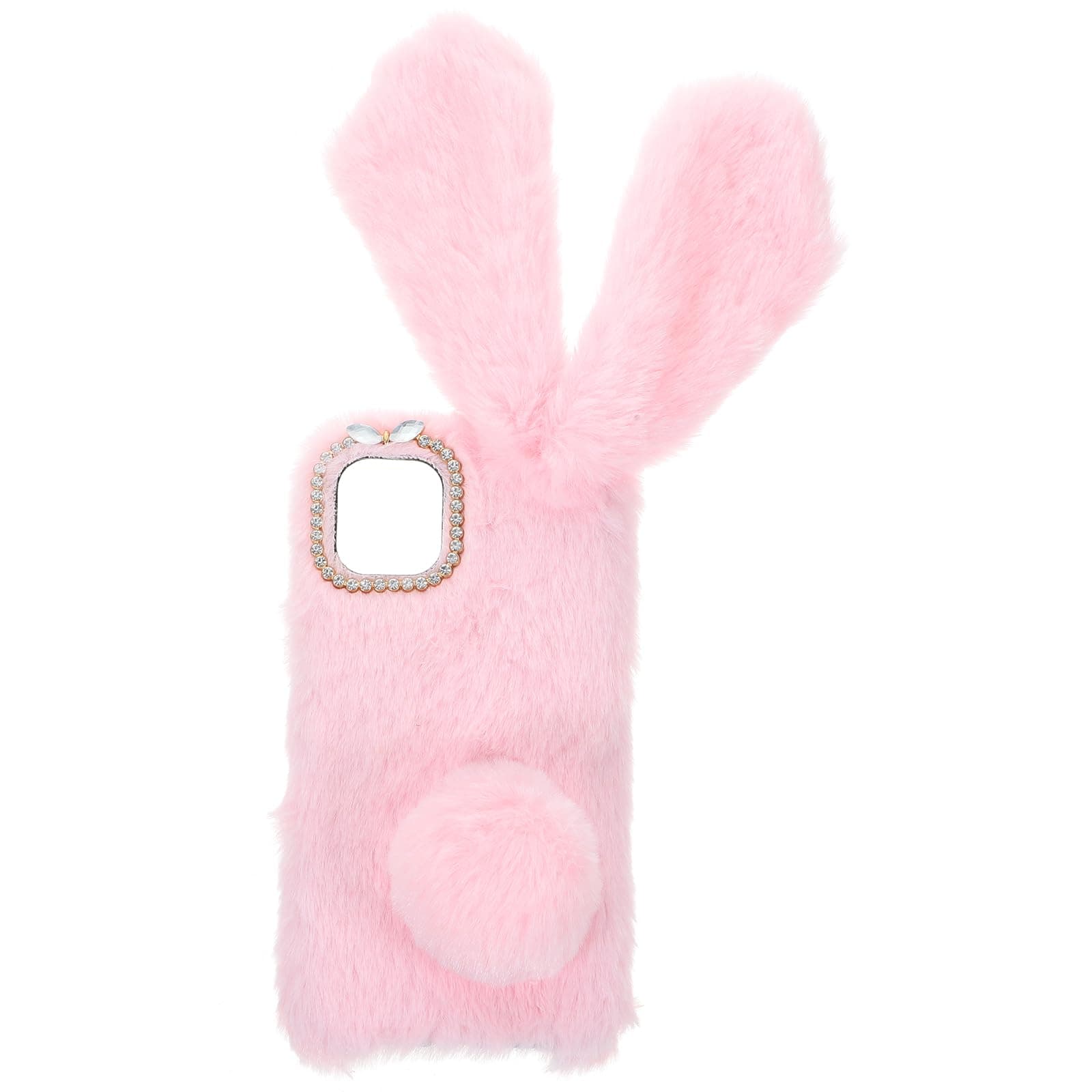 11 Case Cellphone Cases Phone Case Compatible with iPhone 11, Furry Phone Cover 6.1 Inches Cute Phone Protector Plush Bunny Phone Shell Rabbit Phone Case for Woman Girls Phone Cases