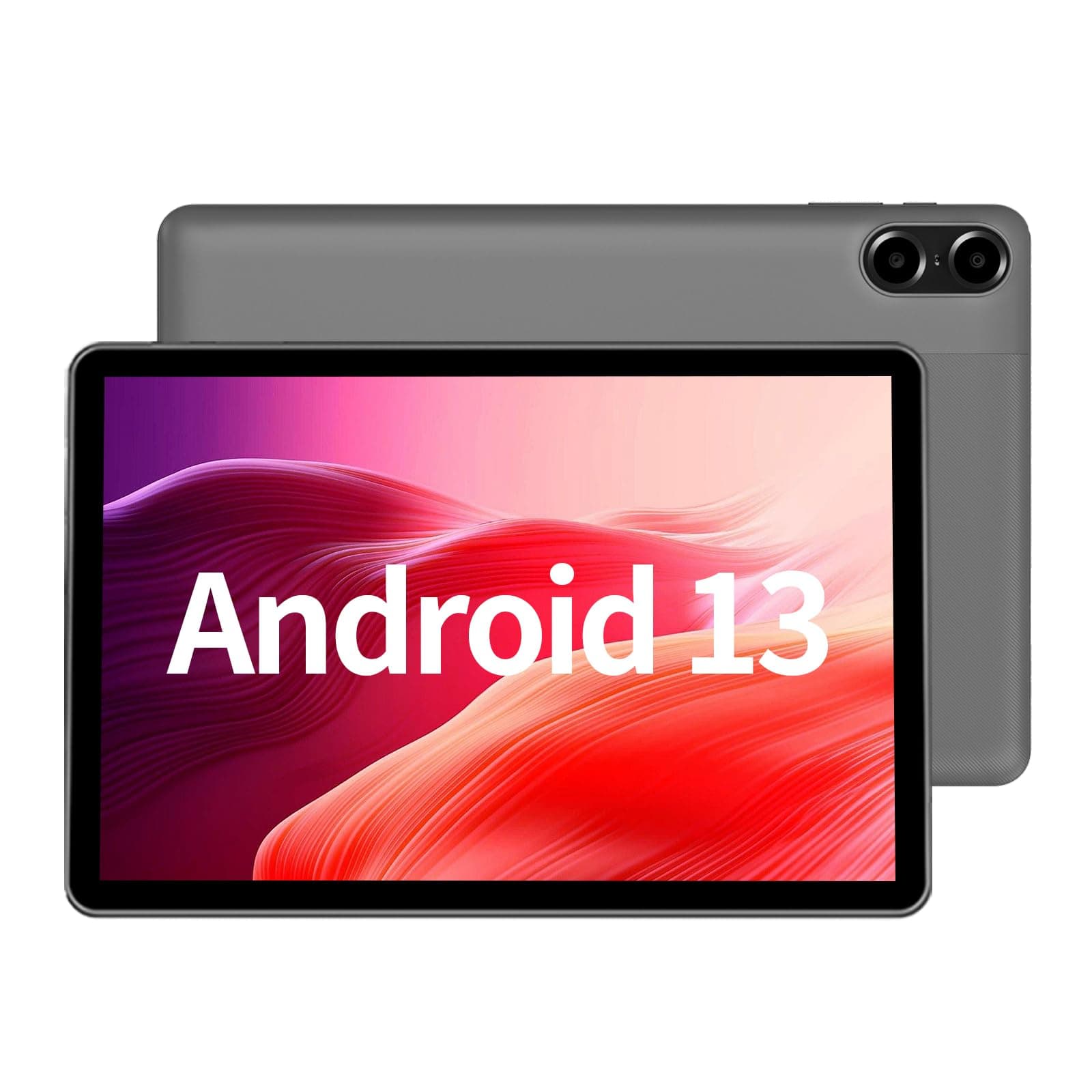 PRITOM 2024 10.1 inch Android 13 Tablets, Octa-Core Processor, 8GB RAM 64GB ROM 512GB Expanable, 6000mAh Battery, HD IPS Touch Screen, 5G/2.4G WiFi6, Bluetooth 5.0, Split Screen, Widget Support(Gray)