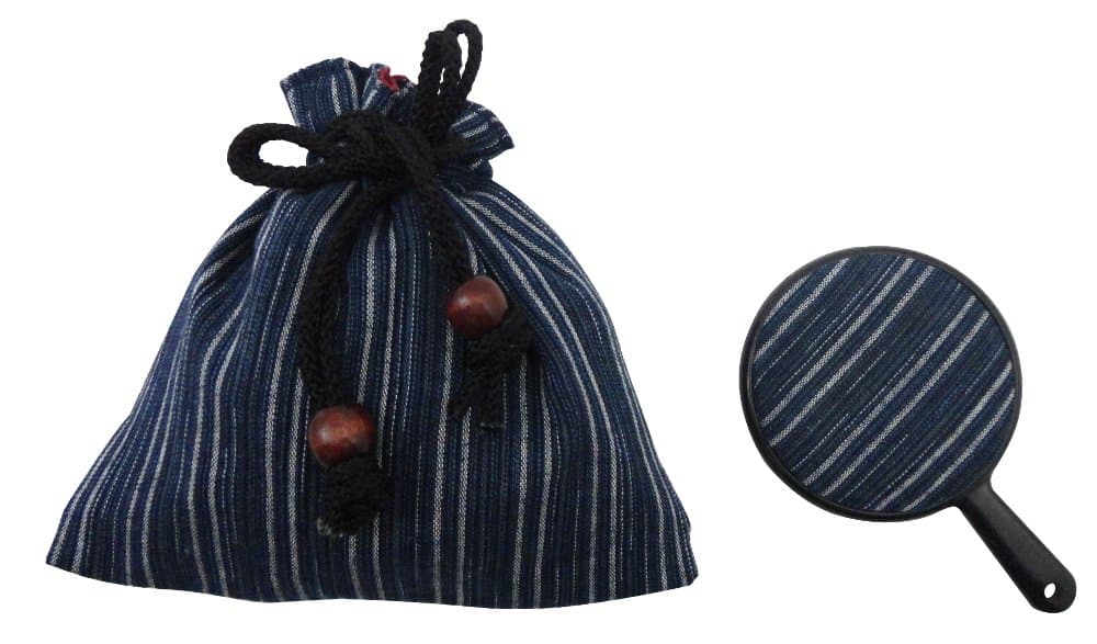 Drawstring Pouch and Handy Mirror(shijira design)