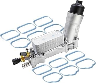 Aluminum Engine Oil Cooler & Oil Filter Housing | Fit for Chrysler 200 300, Jeep Grand Cherokee Wrangler, Ram 1500 ProMaster, Dodge Challenger Durango Journey 3.6L V6 | OE#: ‎926-876 926-959 5184294AE