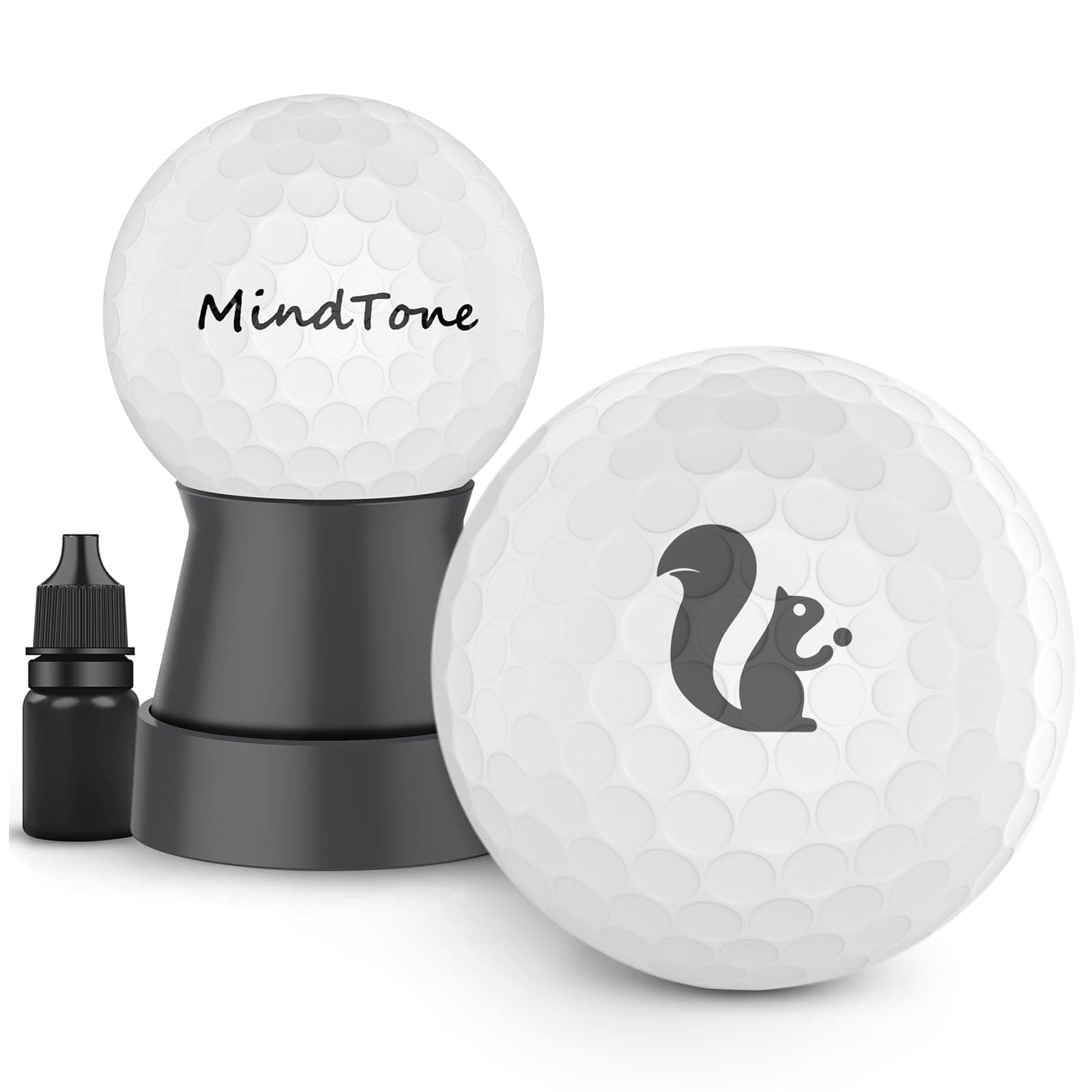 Golf Ball Stamper with Refillable Permanent Ink - Golf Ball Stamp Marker to Identify Golf Balls - Golfing Accessories Reusable Golf Ball Marking Tool Great Gifts for Men and Women Golfers
