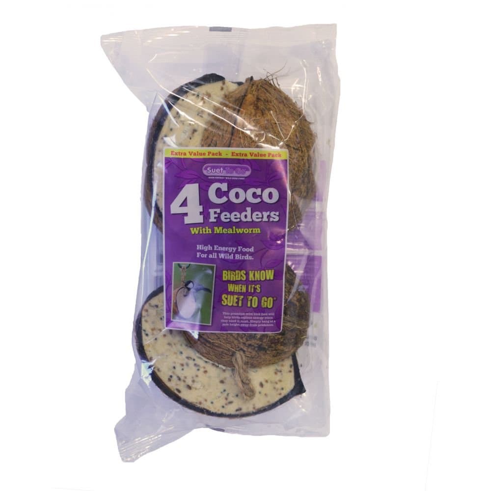 32 x Suet To Go Half Coconut Feeder Value