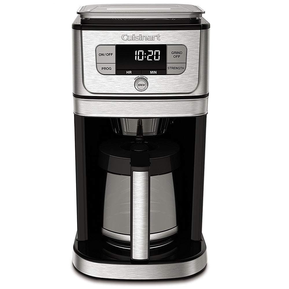 DGB-800 Fully Automatic Burr Grind & Brew, 12-Cup Glass, Silver
