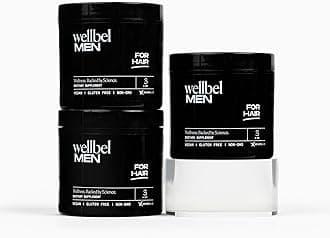 WELLBEL Men Clean Supplement for Hair, Skin, and Nails, Vegan, Gluten Free and Non GMO 90 Count - 3 Pack