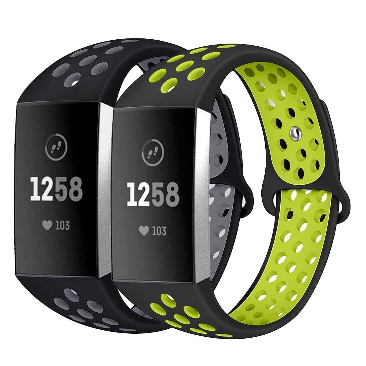 BATINY Bands Compatible with Fitbit Charge 4 / Charge 3 / Charge 3 SE Bands for Men Women X-Large Silicone Replacement Straps Sports Band