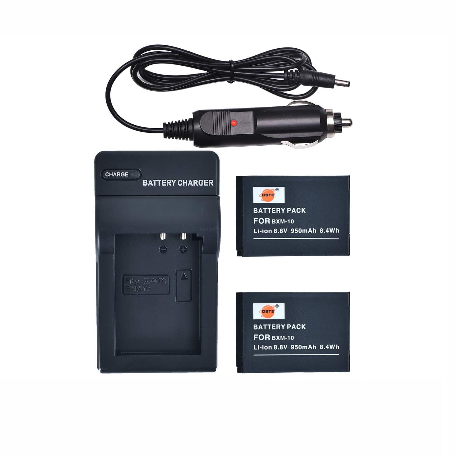 DSTE Replacement for 2X BXM-10 Li-ion Battery + DC175 Travel and Car Charger Adapter Compatible XiaoYi YI-M1 Mirrorless Camera