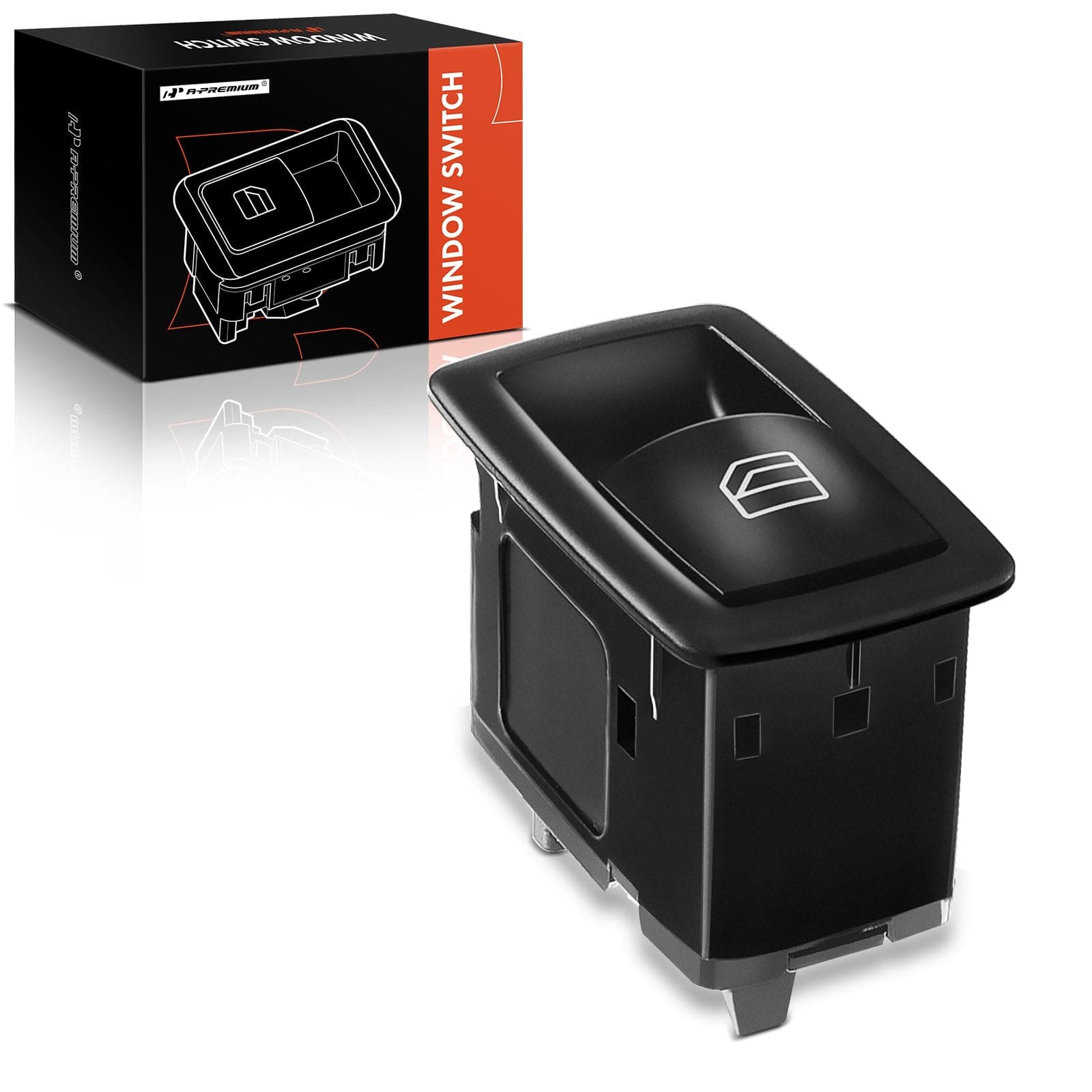 A-Premium Single Power Window Switch Compatible with Mercedes-Benz W164 W251 ML350 ML450 ML550 ML63 AMG R320 R350 R500, Front or Rear Side, Replace # 2518200510, 25182005109174