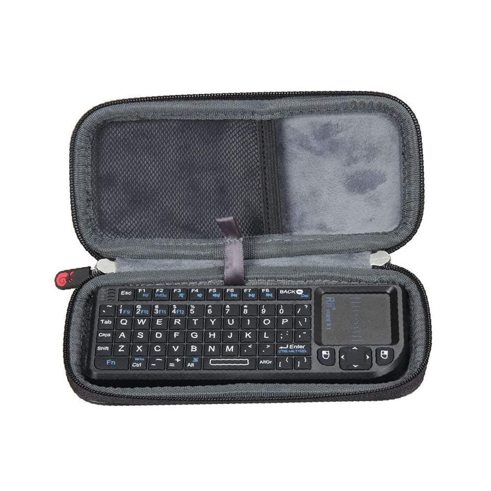 for Rii Mini Wireless 2.4GHz Keyboard with Mouse Touchpad Remote Control Travel Hard EVA Protective Case Carrying Pouch Cover Bag