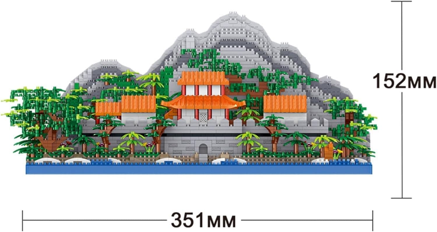 Erhai Micro Blocks Set, 3884PCS Chinese Ancient Famous Architecture Mini Blocks Kits, Creative Micro DIY Bricks Toys Gifts for Adults and Teens