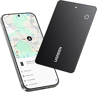 UGREEN FineTrack Slim G Compatible with Find Hub (Android Only), Wallet Tracker with 1.7mm Thick, 5-Year Battery Life, IP68 Waterproof Android Tracker Tag Compatible with Pixel 10/Galaxy S25, ect.