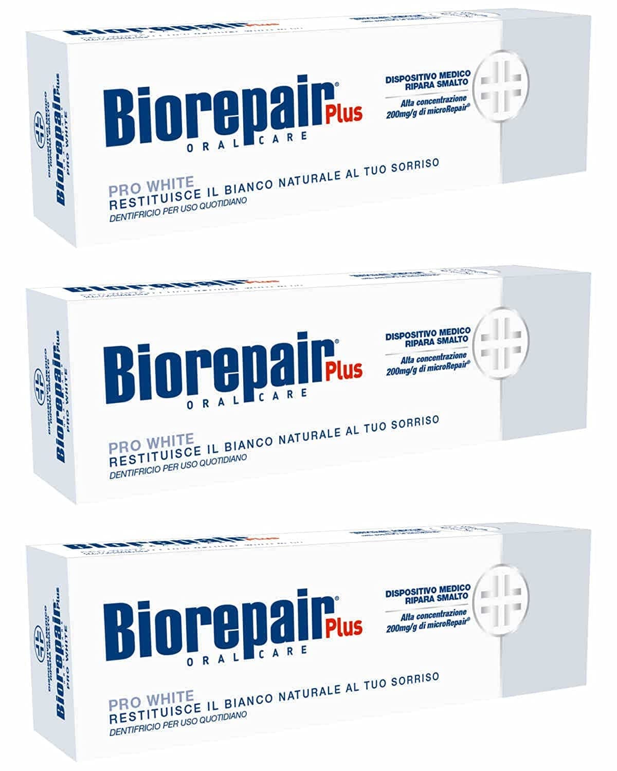 Pro White Daily Toothpaste - 2.54 Fluid Ounces (75ml) Tubes (Pack of 3) [ Italian Import ]