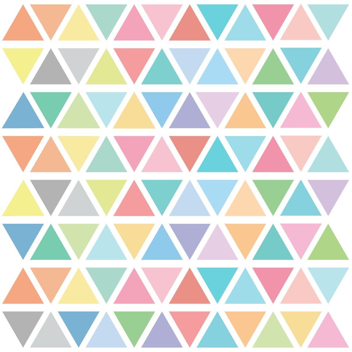 Triangle Wall Decals, Pastel Triangle Decals, Geometric Wall Stickers, Repositionable