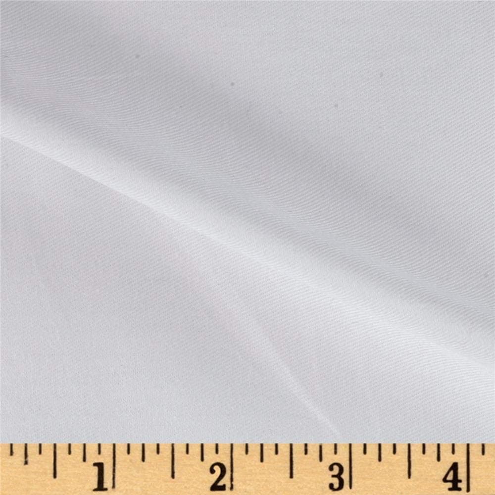 Cotton Twill White, Fabric by the Yard
