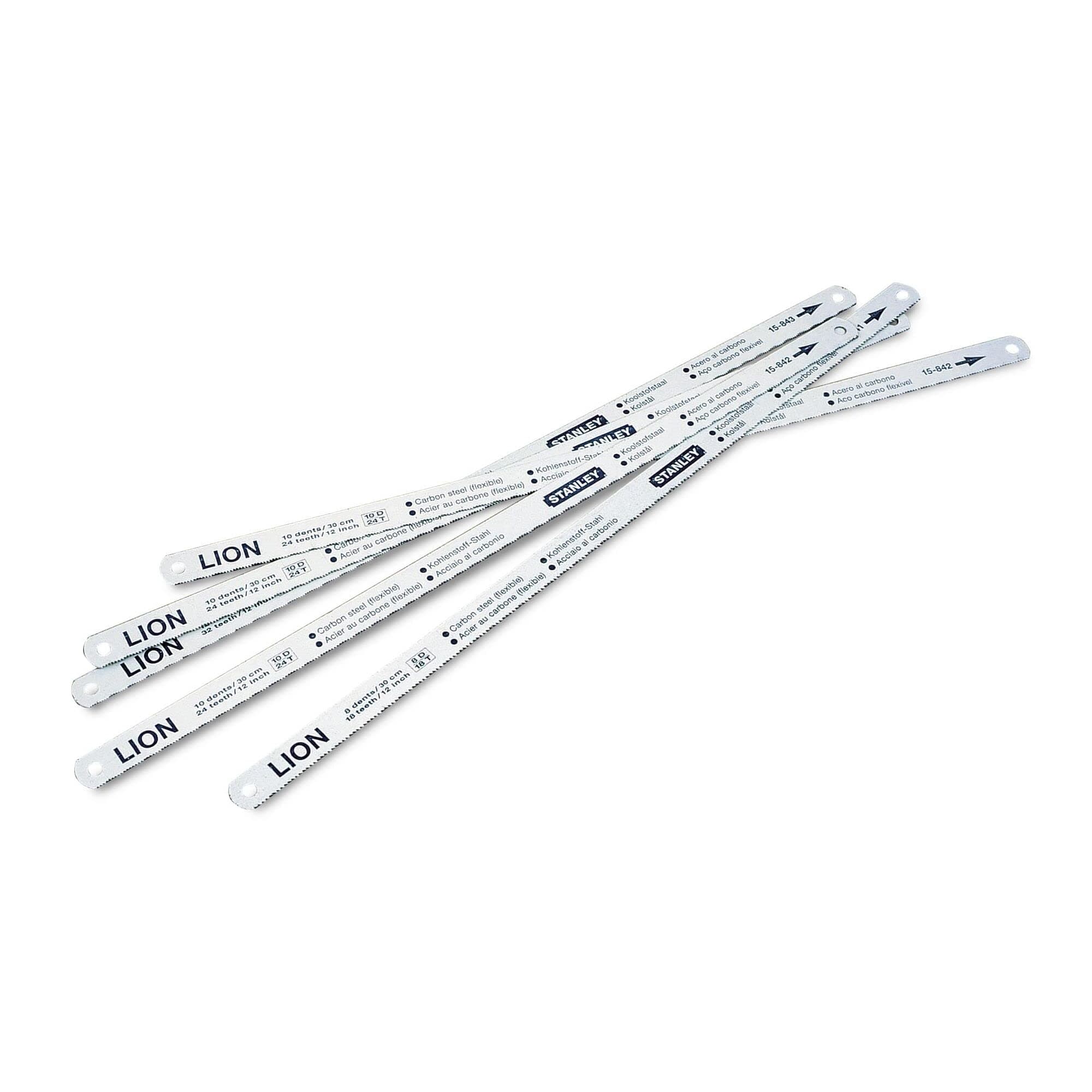 0-15-801 Flexible Hacksaw Blades (5) Assorted, Silver