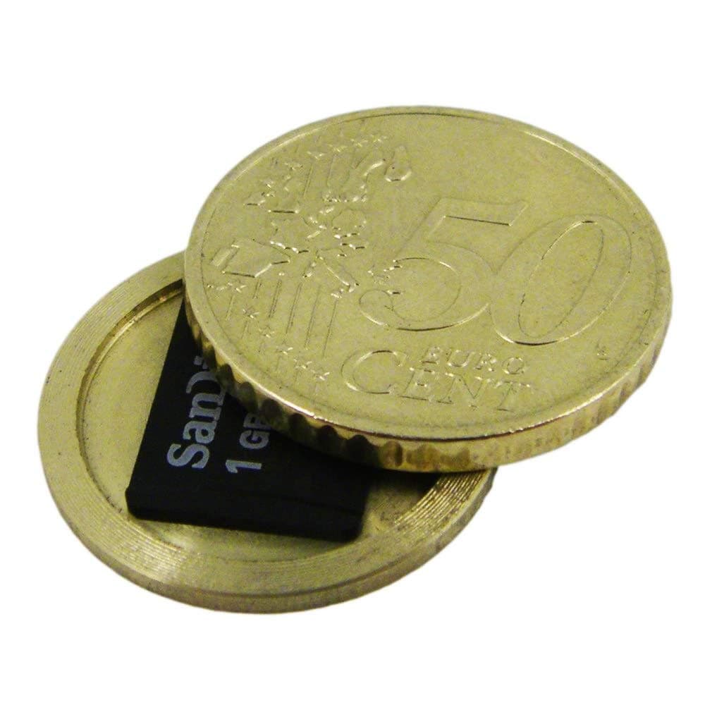 CCS Spy Gear 50 Cent Half Euro Coin - Micro SD Card Covert Coin - Secret Compartment Coin