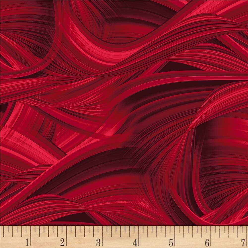 Sedona Wave 108'' Wave Texture Red Quilt Fabric