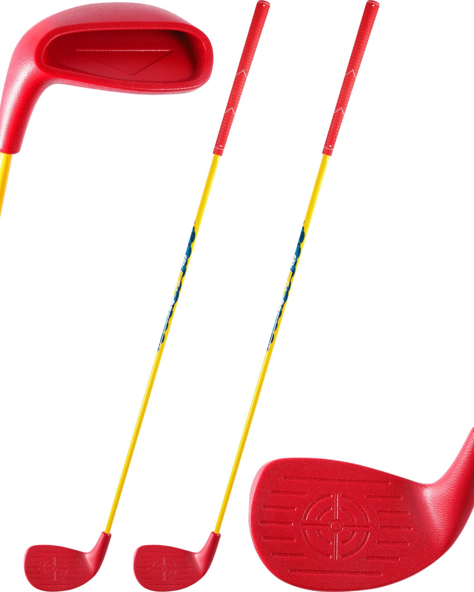 2 Pack Backyard Golf Game Clubs with 5”x 3.5” Oversize Heads and 36” Lightweight Carbon Shaft for Adults Play Outdoor Golf Yard Game in Grass Parks and Yards Hit Plastic and Foam Balls