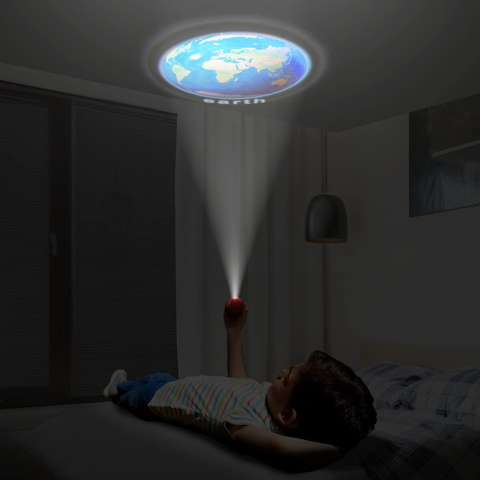 Solar System for Kids, Space Toys-8 Planets Solar System Model with Projector, DIY Stem Educational Learning Toys Birthday for 3 4 5+ Years Old Boys Girls