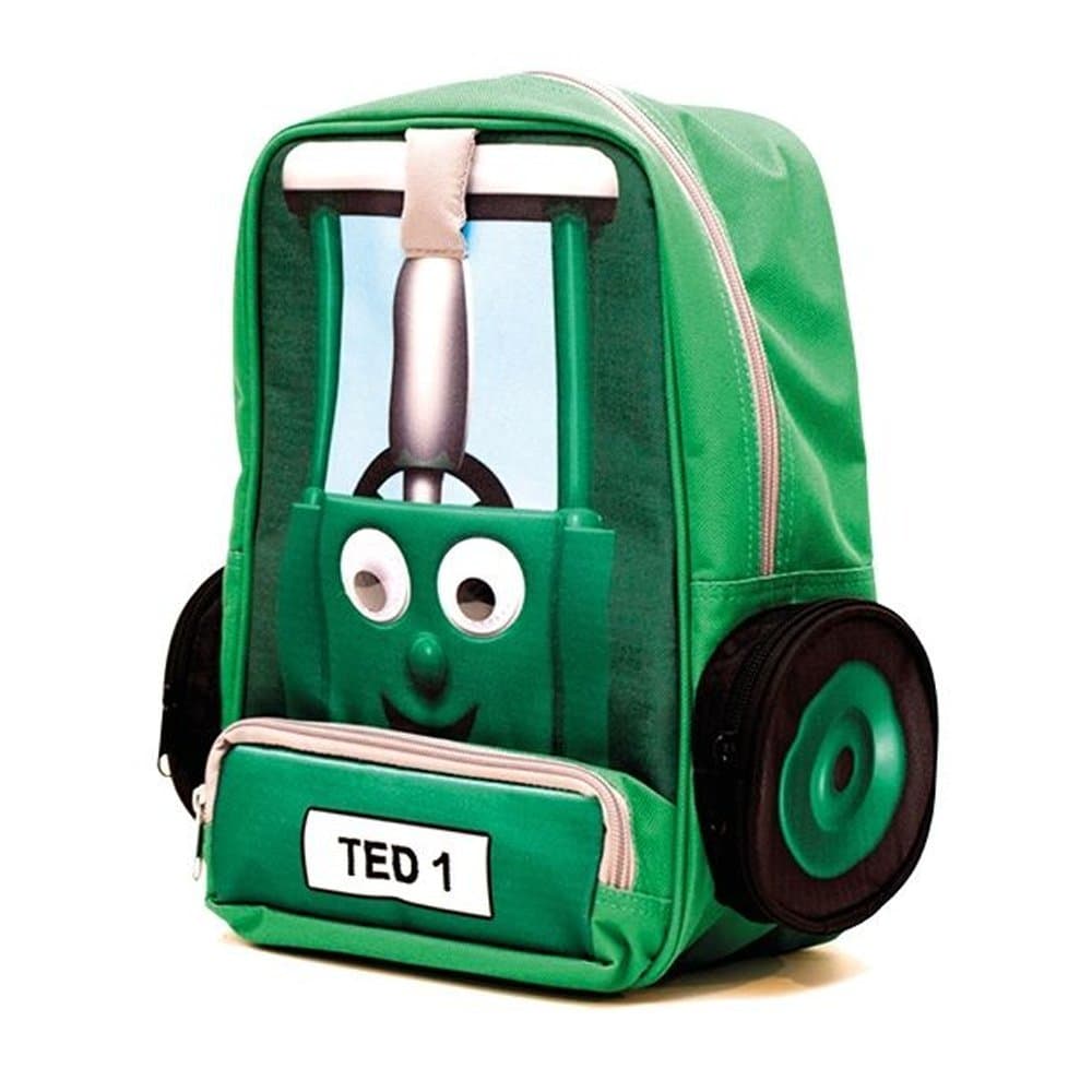 Tractor TedDark Green Rucksack/Backpack with Adjustable Shoulder Straps for Kids