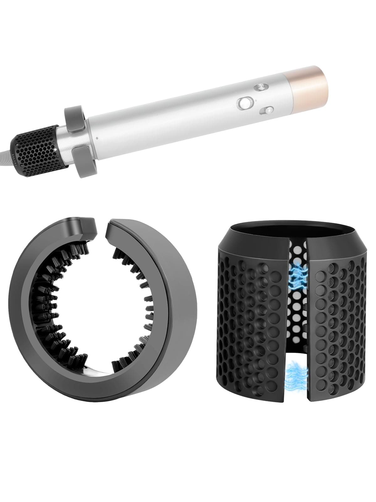 Outer Filter Cover Replacement and Filter Cleaning Brush for Dyson Airwrap HS01 HS05 Strainer Magnetic Filter Cage, Part no. 969758-06