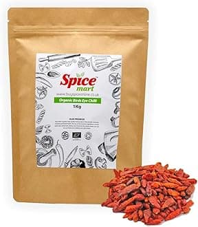 Organic Dried Bird | Birds Eye Chilli | Chillies Premium Quality Free P&P Certified by Soil Association (50g)