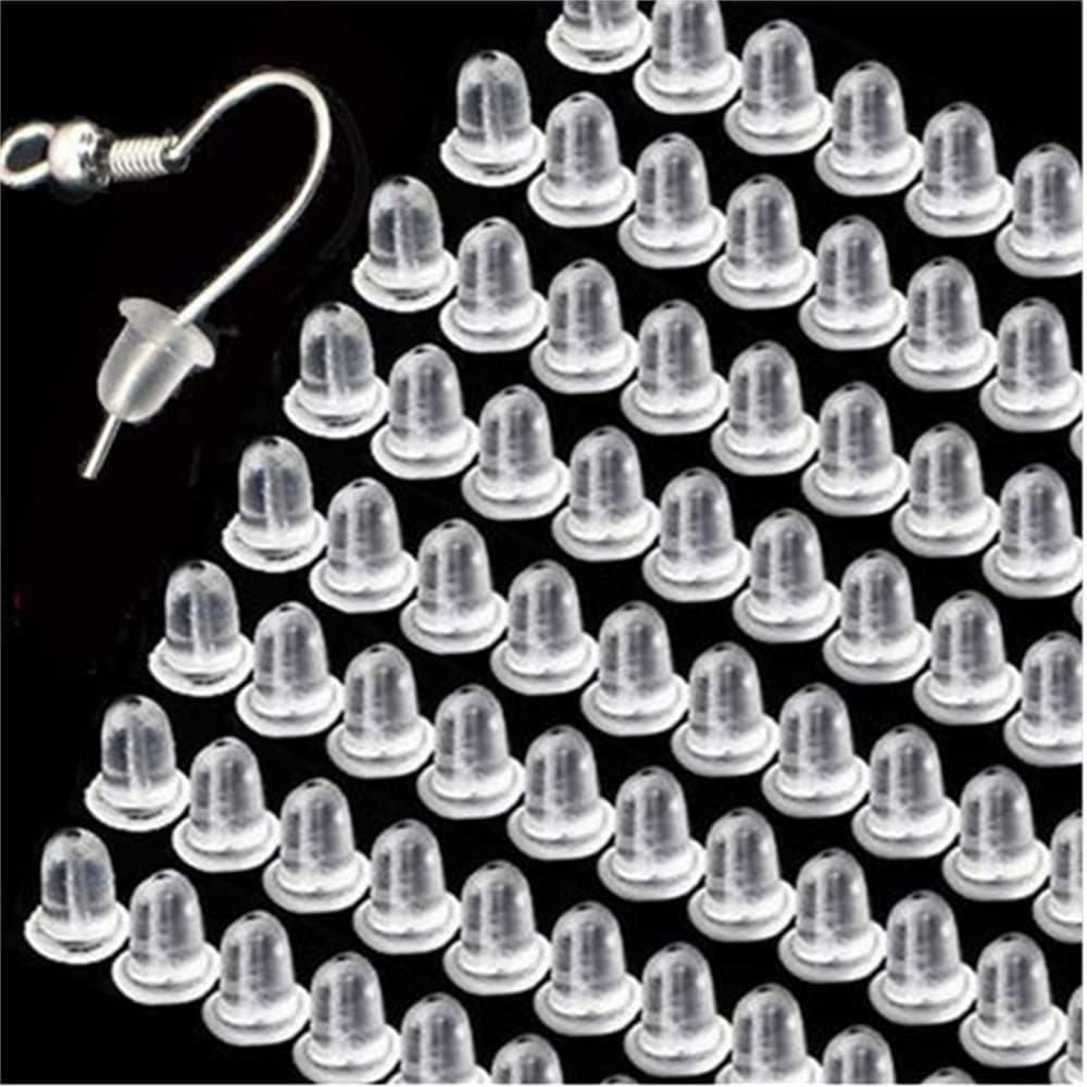 Rubber Earring Backs Replacements - Back Earrings for Women (100)