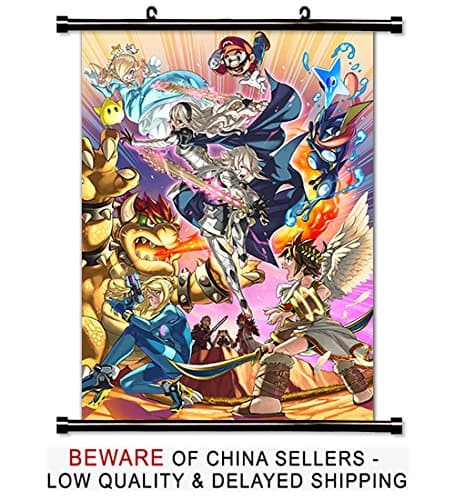 Super Smash Bros Wii U Game Fabric Wall Scroll Poster (16x23) Inches