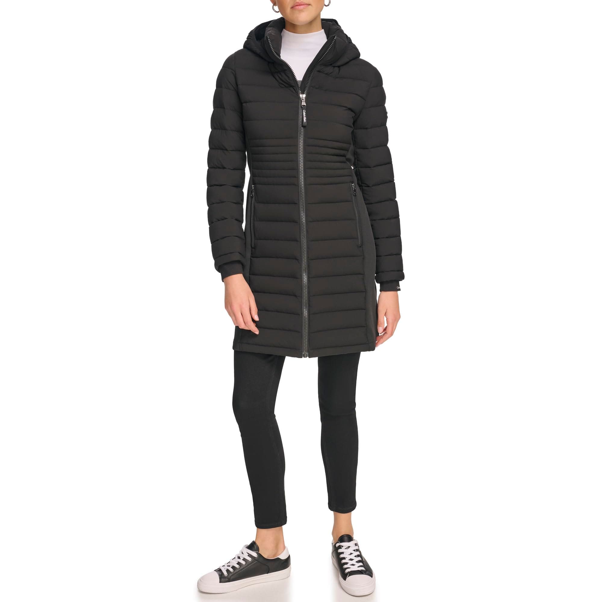 Womens Long Light-weight Puffer Jacket