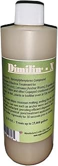 Eight oz Bottle Dimillin-X Koi & Goldfish Treatment Anchor Worm Fish Lice PKF