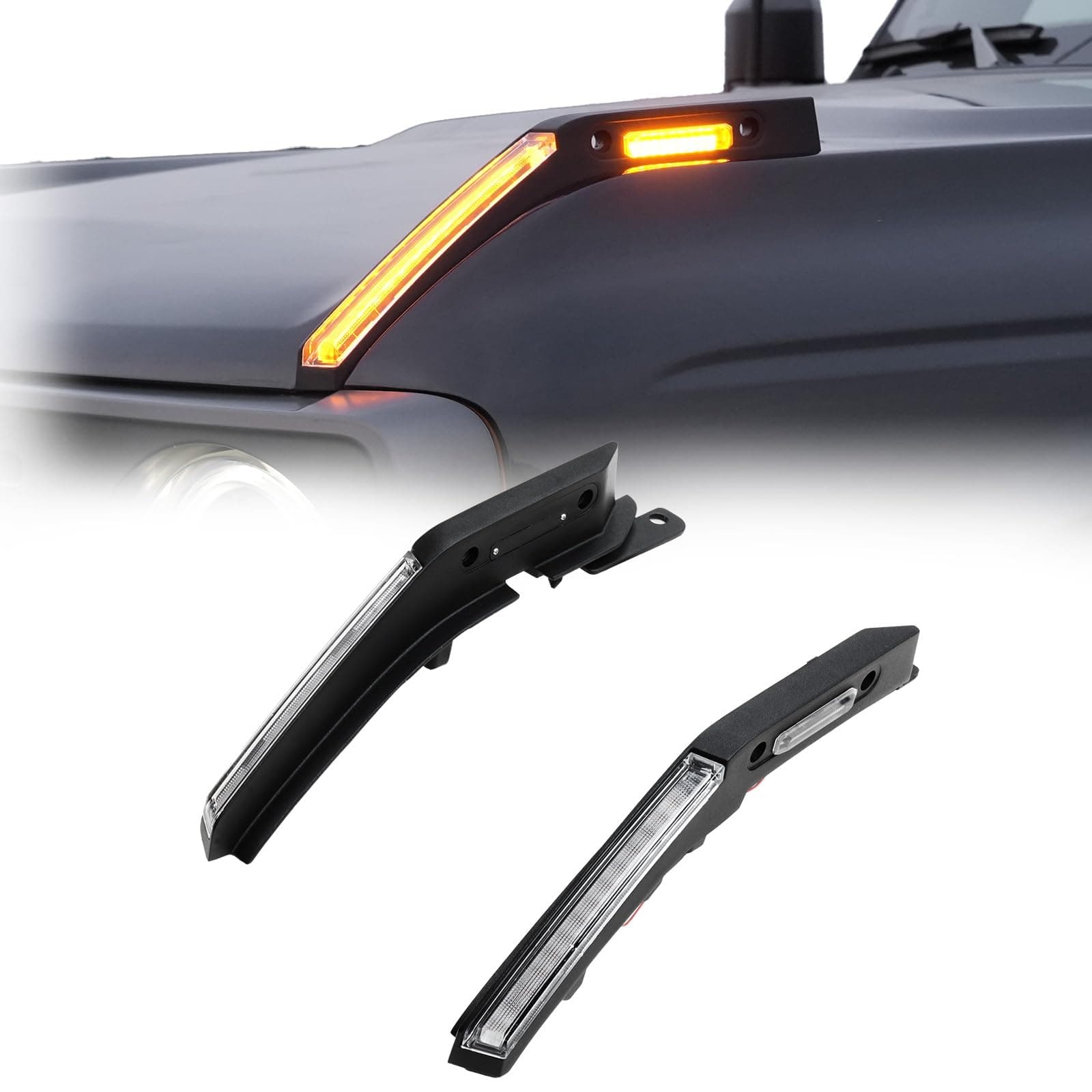 Mabett Trail Sight Light with Built-in Marker Lights for Ford Bronco 2021–2025, Upgrade Hood LED Light Fit for Bronco Accessories 2/4-Door, Turn Signal and Marker Lighting