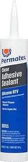 80855 Clear RTV Silicone Adhesive Sealant, Waterproof, 11 oz.