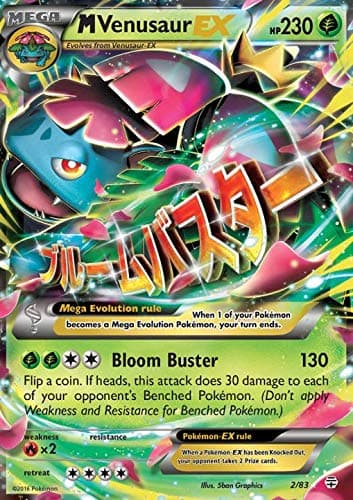 Pokemon - Mega M Venusaur-EX (2/83) - Generations - Holo